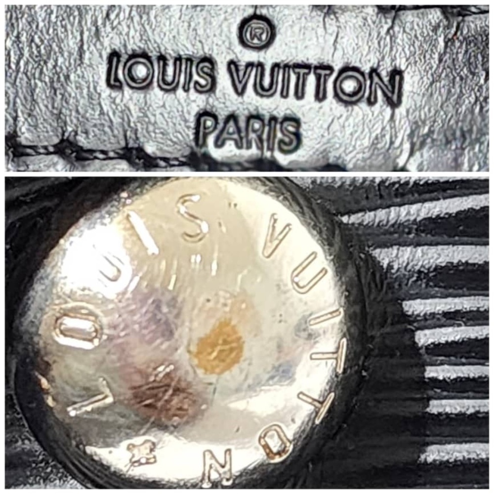 Authentic LOUIS VUITTON Epi Leather Cluny Satchel Bag Black - Picture 11 of 15